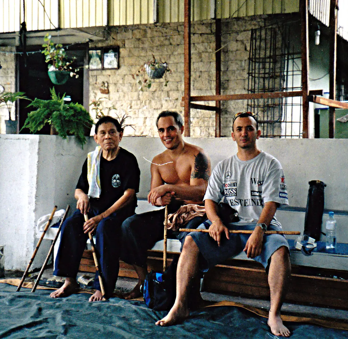 Karol Krauser training with Filipino Eskrima grandmaster in Cebu Philippines